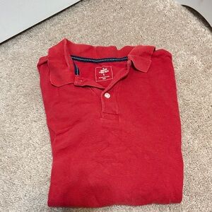 GAP Vibrant Red Short Sleeve Polo Shirt